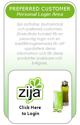 Zija autoship (autoskicka) och preferred customers (nskvrda kunder) fr en personlig login och bestllningshemsidan fr att uppdatera deras information och fr deras produkter snabbare och billigare.